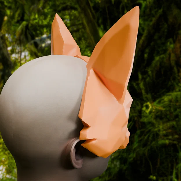 Mặt nạ cáo Fox Mask phong cách Low Poly cho tiệc hóa trang - Image 5