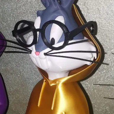 Phụ Kiện Kính Tròn Cho Mô Hình Bugs Bunny Phong Cách Urban Fan Art