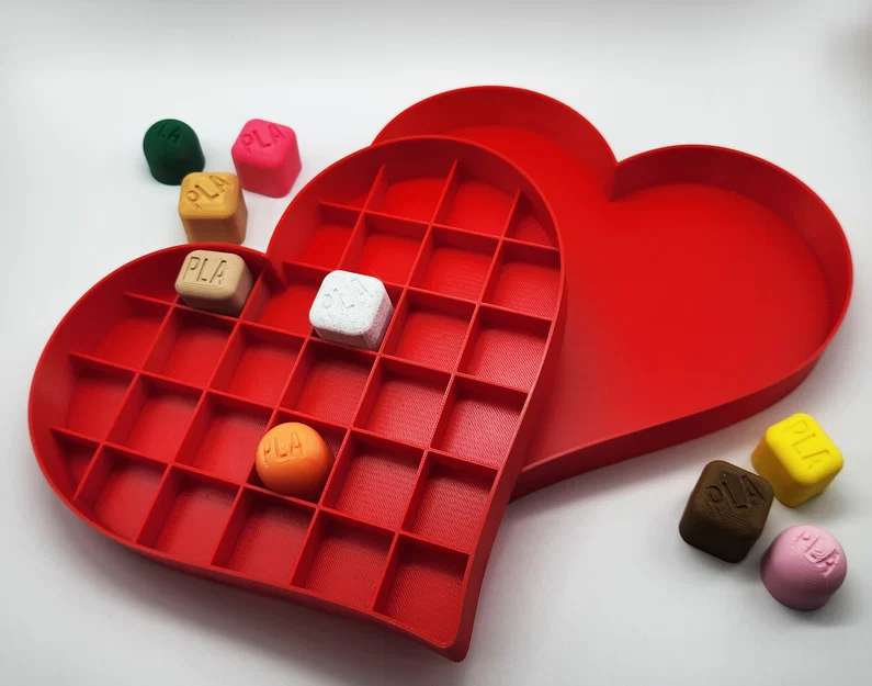 Hộp Đựng Kẹo Hình Trái Tim Dành Cho Mẫu Thử Filament - Image 2