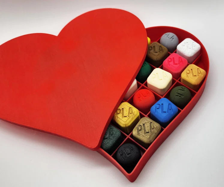 Hộp Đựng Kẹo Hình Trái Tim Dành Cho Mẫu Thử Filament - Image 3