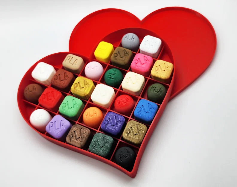 Hộp Đựng Kẹo Hình Trái Tim Dành Cho Mẫu Thử Filament - Image 5