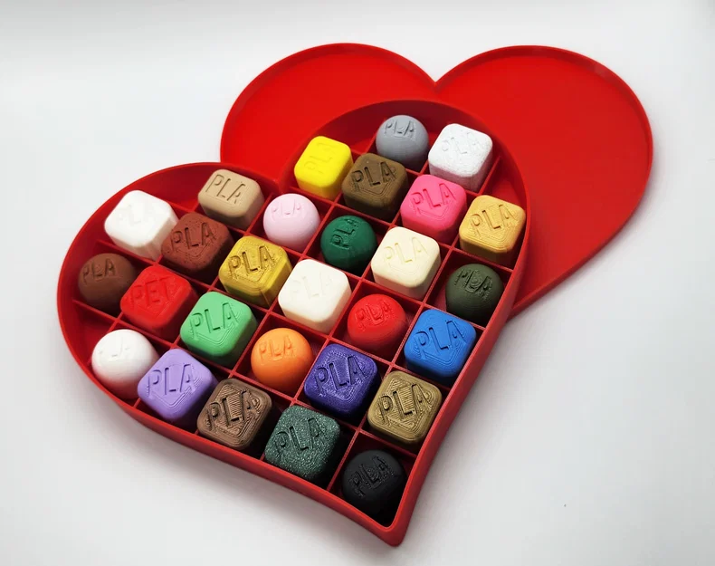 Hộp Đựng Kẹo Hình Trái Tim Dành Cho Mẫu Thử Filament - Image 7