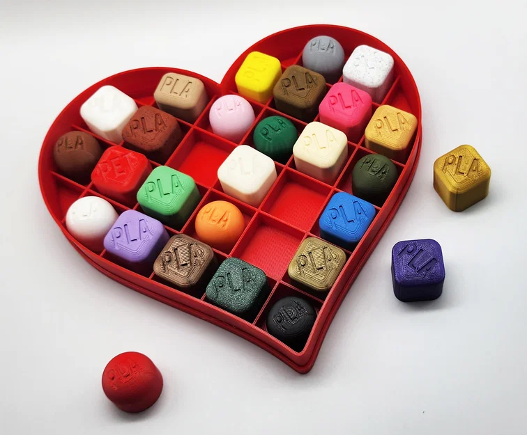 Hộp Đựng Kẹo Hình Trái Tim Dành Cho Mẫu Thử Filament - Image 8