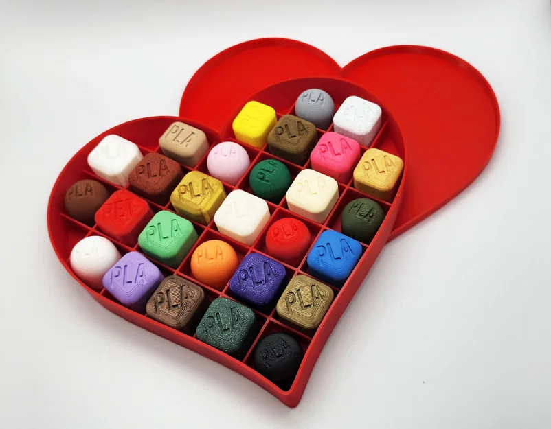 Hộp Đựng Kẹo Hình Trái Tim Dành Cho Mẫu Thử Filament - Image 9