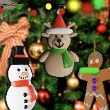 Mô hình trang trí Noel in 3D độc đáo cho cây thông gia đình