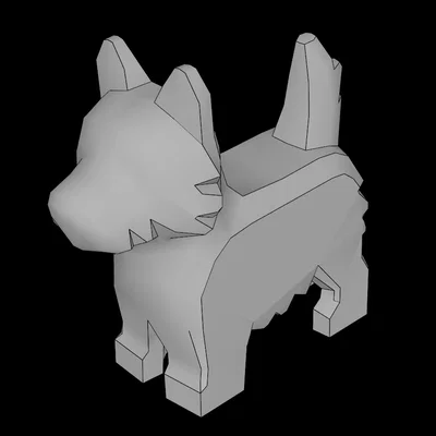 Mô hình chú chó Terrier in 3D tương thích hệ thống Lego