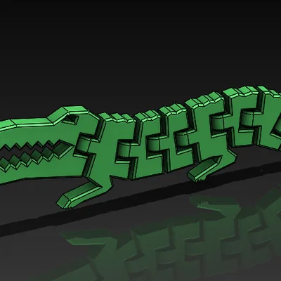 Articu-Gator - Mô hình cá sấu khớp nối in nguyên khối!