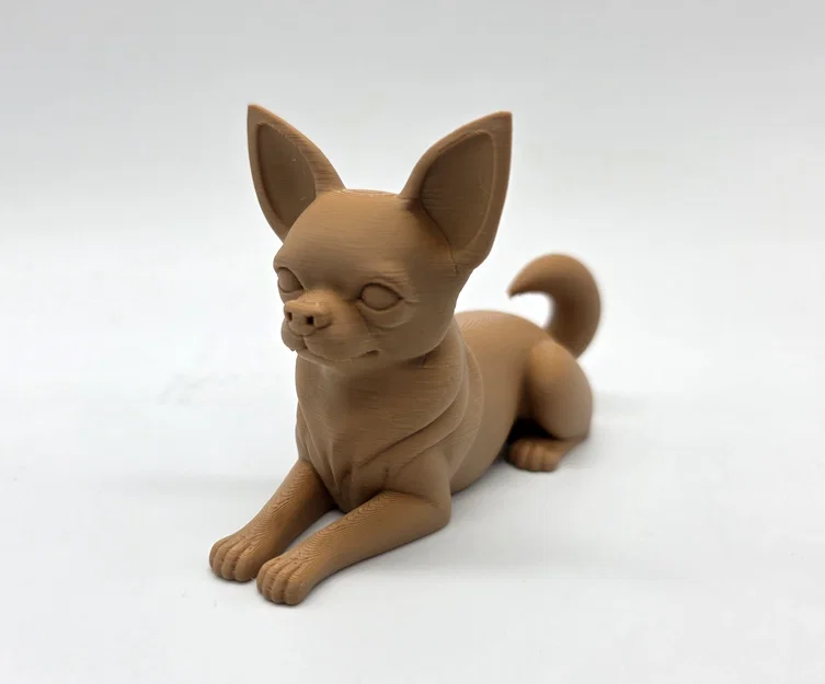 Mô hình tượng chú chó Chihuahua lông ngắn đang nằm - Image 1