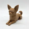 Mô hình tượng chú chó Chihuahua lông ngắn đang nằm - Thumbnail 1