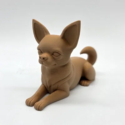 Mô hình tượng chú chó Chihuahua lông ngắn đang nằm