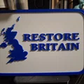 Bảng hiệu trang trí 3D Restore Britain cho cửa sổ - Thumbnail 1