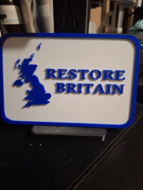 Bảng hiệu trang trí 3D Restore Britain cho cửa sổ - Image 2