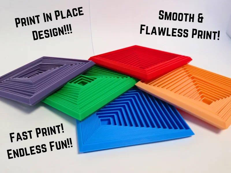 Square Super-Fidget (Mô hình in liền khối - Print-In-Place) - Image 1