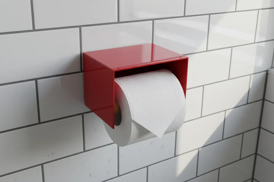 Giá treo giấy vệ sinh đa năng kèm kệ để đồ - Image 1