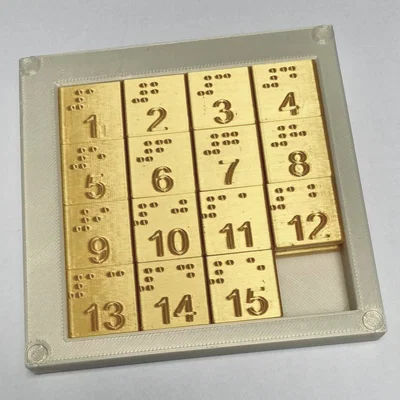 Trò chơi xếp hình 15 ô phiên bản chữ nổi Braille