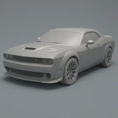 Mô hình 3D Dodge Challenger Hellcat 2.0 cực chi tiết để in tại nhà
