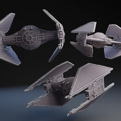 Mô hình phi thuyền TIE Avenger Prototype - Star Wars Andor cho máy in 3D