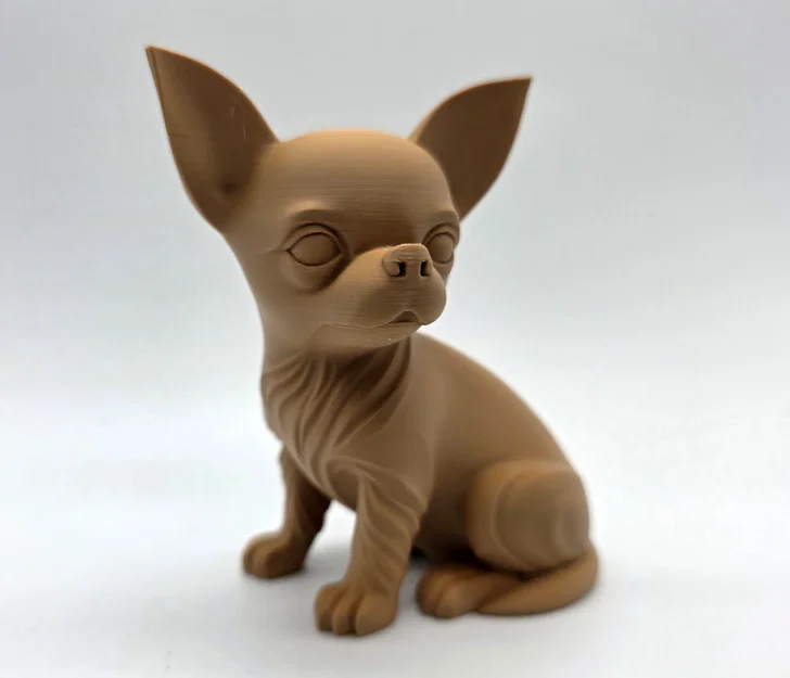 Tượng chú cún Chihuahua đang ngồi theo phong cách chạm khắc - Image 1