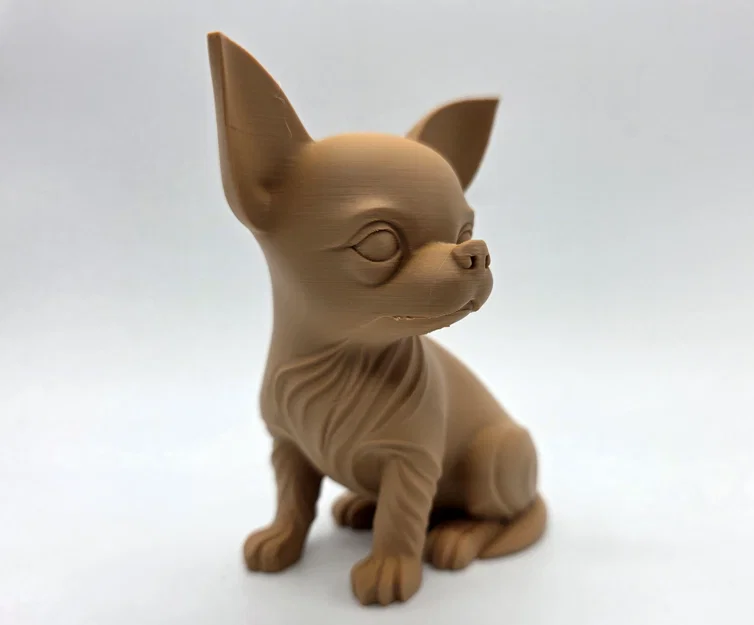 Tượng chú cún Chihuahua đang ngồi theo phong cách chạm khắc - Image 2