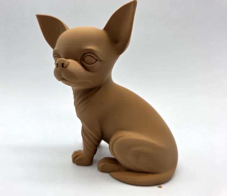 Tượng chú cún Chihuahua đang ngồi theo phong cách chạm khắc - Image 3