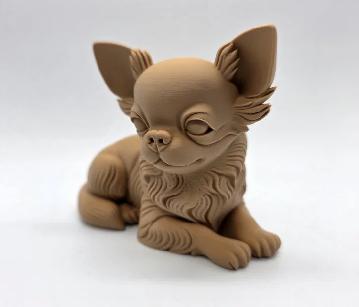 Tượng Chó Chihuahua Lông Dài Đang Nằm - Image 2