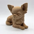 Tượng Chó Chihuahua Lông Dài Đang Nằm - Thumbnail 2
