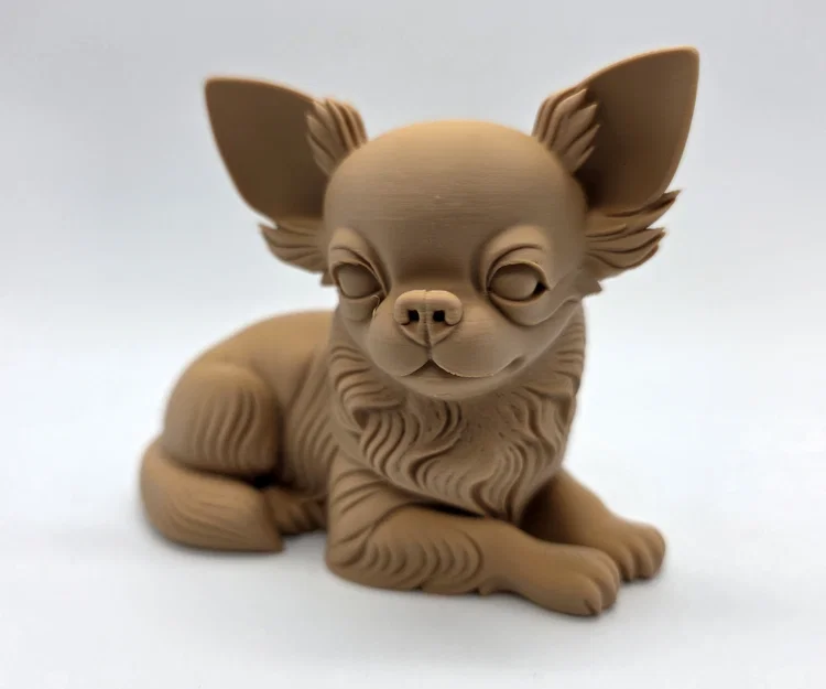 Tượng Chó Chihuahua Lông Dài Đang Nằm - Image 3