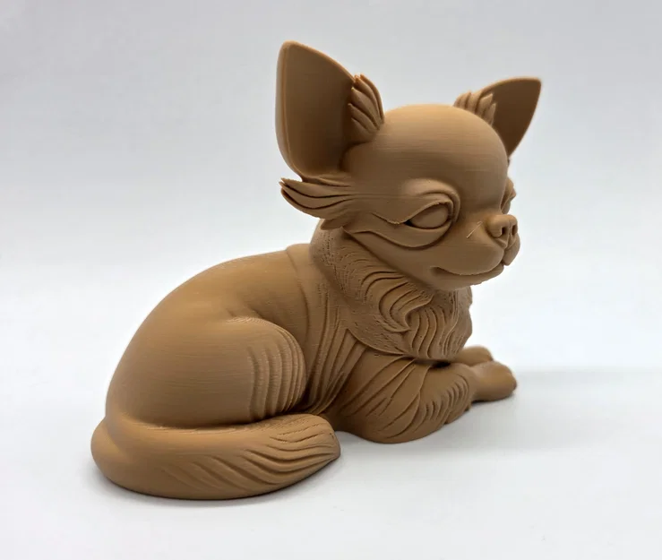 Tượng Chó Chihuahua Lông Dài Đang Nằm - Image 4