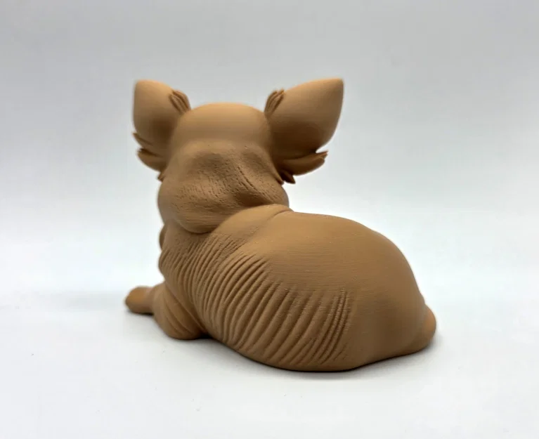 Tượng Chó Chihuahua Lông Dài Đang Nằm - Image 5