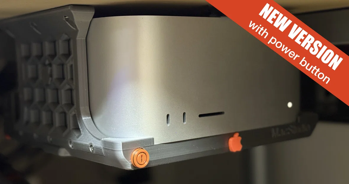 Khung treo Apple Mac Studio dưới bàn kèm Nút Nguồn - Holder Frame - Image 1