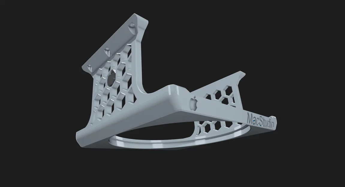 Khung treo Apple Mac Studio dưới bàn kèm Nút Nguồn - Holder Frame - Image 8