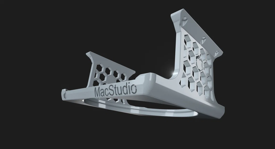 Khung treo Apple Mac Studio dưới bàn kèm Nút Nguồn - Holder Frame - Image 17