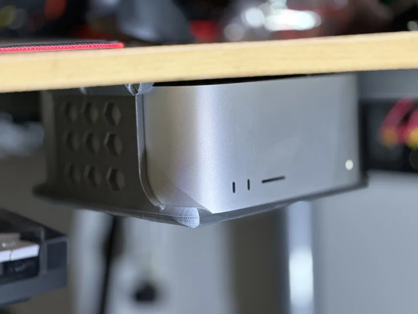 Khung treo Apple Mac Studio dưới bàn kèm Nút Nguồn - Holder Frame - Image 21