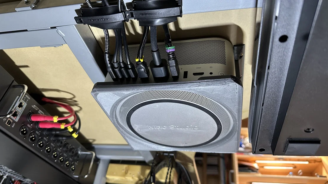 Khung treo Apple Mac Studio dưới bàn kèm Nút Nguồn - Holder Frame - Image 22