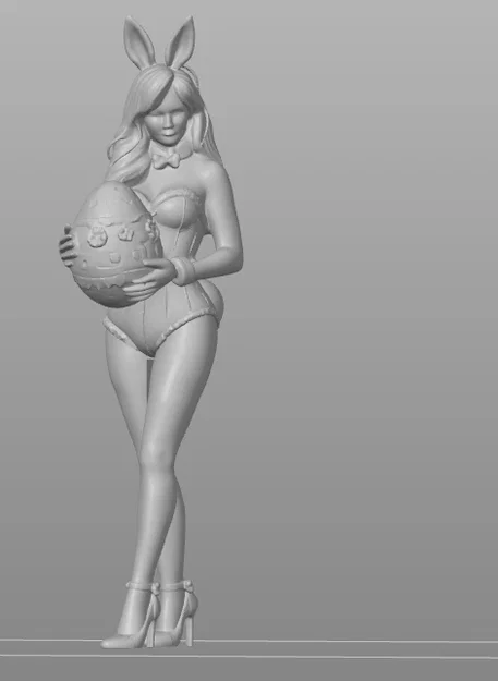 Mô hình 3D cô gái thỏ Bunny Girl ôm trứng Phục sinh cực đẹp - Image 1
