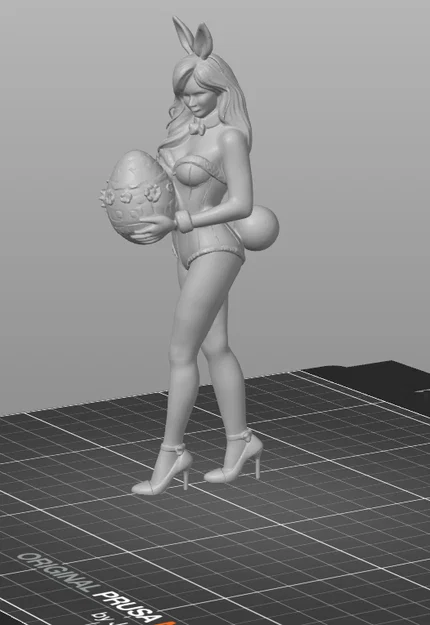 Mô hình 3D cô gái thỏ Bunny Girl ôm trứng Phục sinh cực đẹp - Image 2