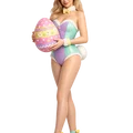 Mô hình 3D cô gái thỏ Bunny Girl ôm trứng Phục sinh cực đẹp - Thumbnail 3