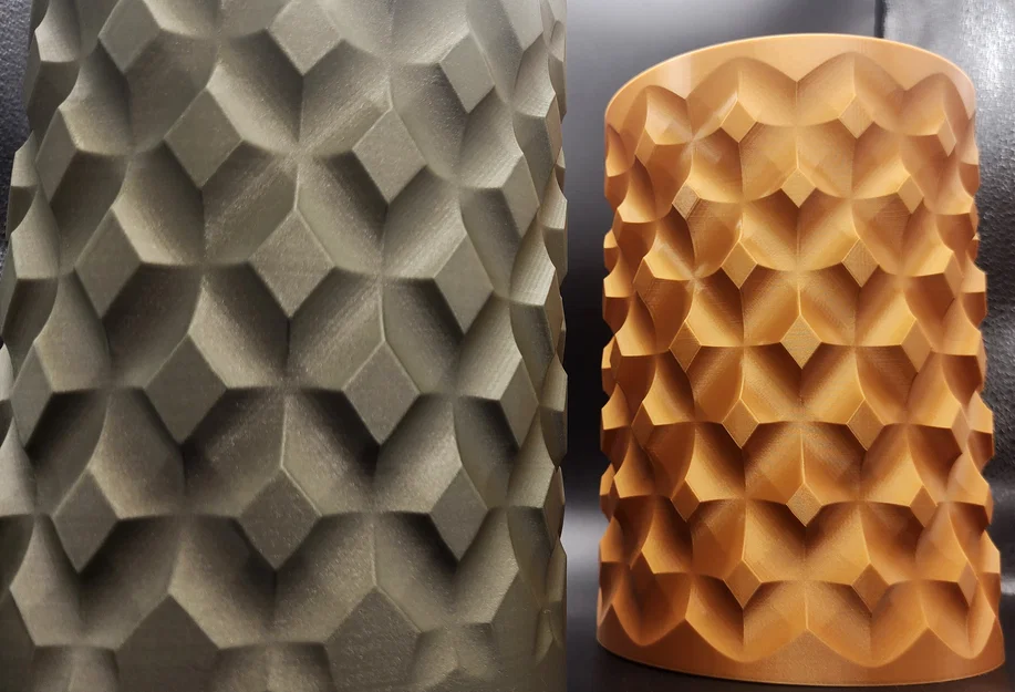 Bộ sưu tập bình hoa xoắn ốc họa tiết kim cương 3D độc đáo - Image 4