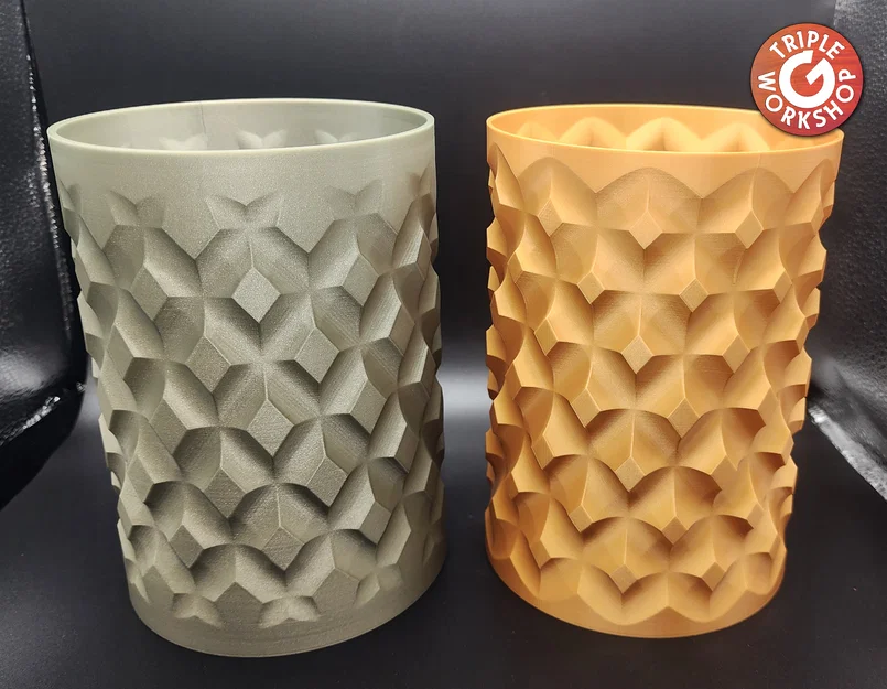 Bộ sưu tập bình hoa xoắn ốc họa tiết kim cương 3D độc đáo - Image 5