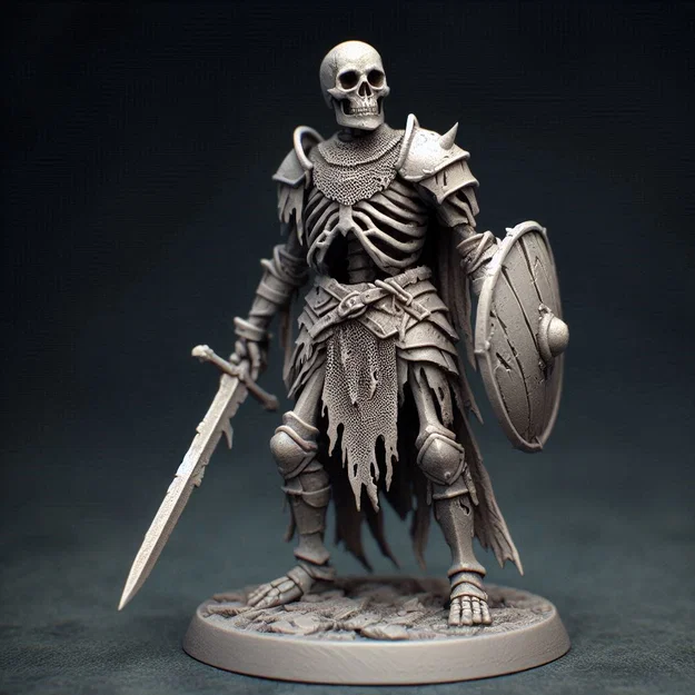 Mô hình Chiến binh Bộ xương (Skeleton Warrior) in 3D cực ngầu - Image 1
