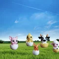 Bộ Mô Hình Động Vật Nở Từ Trứng Siêu Dễ Thương Để Bàn - Thumbnail 1