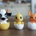 Bộ Mô Hình Động Vật Nở Từ Trứng Siêu Dễ Thương Để Bàn - Thumbnail 2