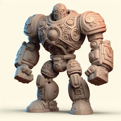 Mô hình 3D Corrupted Metal Guardian: Vệ binh kim loại đầy ma mị