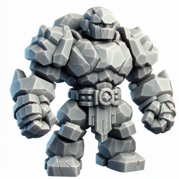 Mô hình Fantasy Golem 3D - Chiến binh đá ấn tượng - Image 1