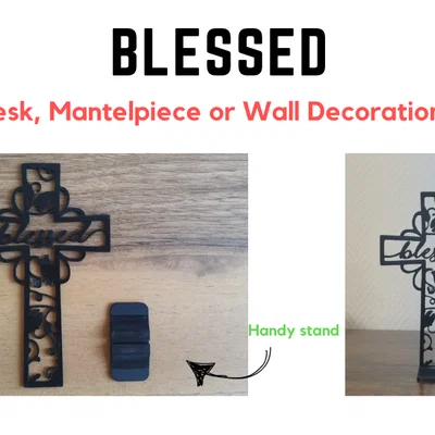 Thánh giá Blessed - Trang trí bàn làm việc, kệ lò sưởi hoặc treo tường