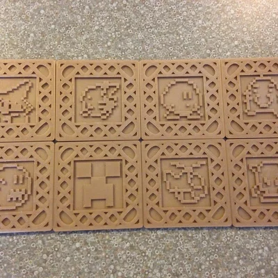 Bộ đế lót ly 8-bit Game cực chất cho game thủ