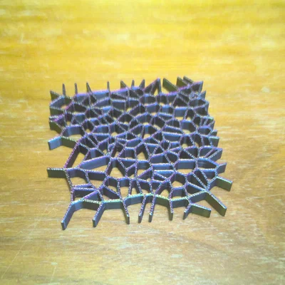 Miếng lót ly Voronoi V.2 thiết kế in liền khối cực đẹp