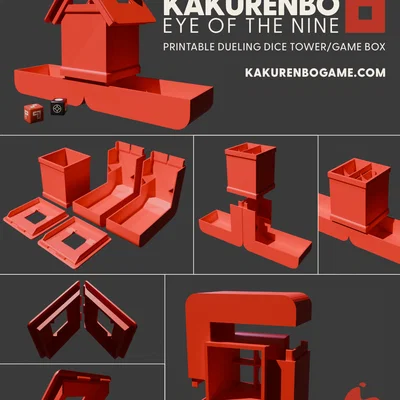 KAKURENBO: Hộp đựng game kiêm Tháp đổ xúc xắc đối kháng Eye of the Nine