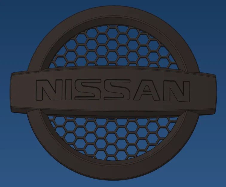 Logo Nissan trang trí với họa tiết tổ ong 4.5 inch - Bản in 3D đẹp - Image 1