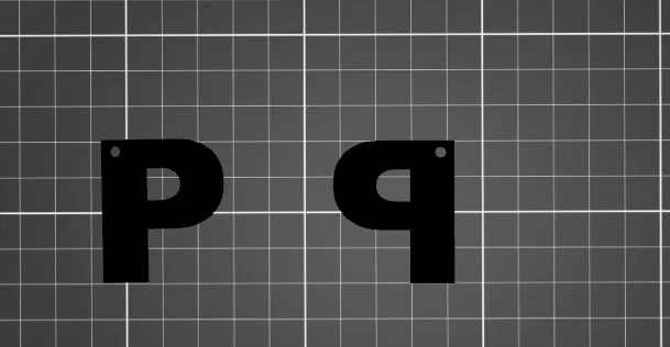 Móc khóa chữ P thiết kế phản chiếu độc đáo cho máy in 3D - Image 1